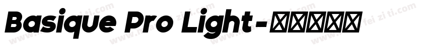 Basique Pro Light字体转换